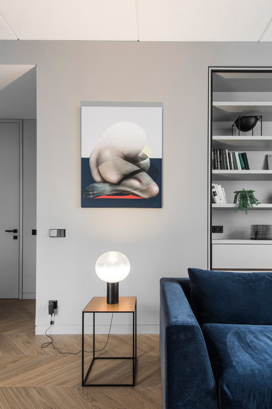 Muted tones make a great backdrop for bold artworks