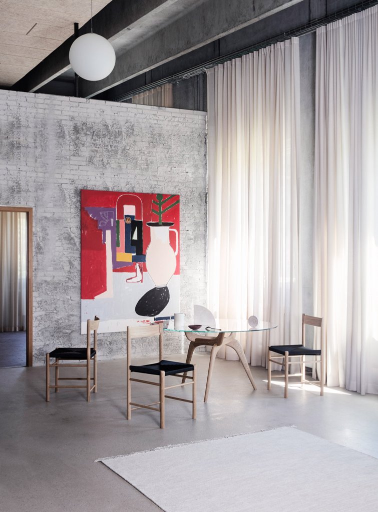The chair is available in light oak and black finishes but the seat is only in black
