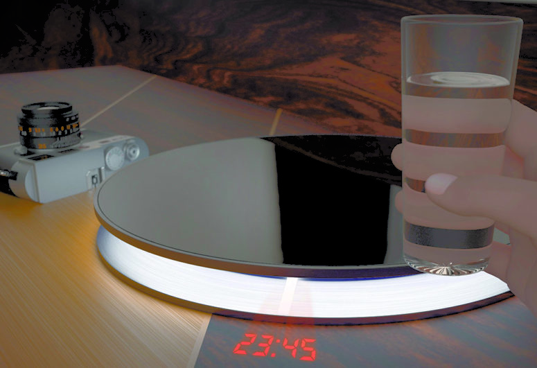 when you put something on the lamp, for example, your phone, it will turn off the light for you to fall asleep
