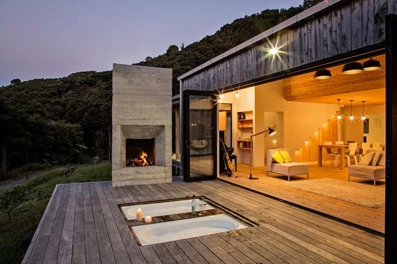 gorgeous outdoor fireplace