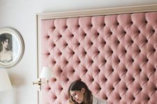 11 a bed with pink diamond upholstery will add a sweet girlish feel to your bedroom