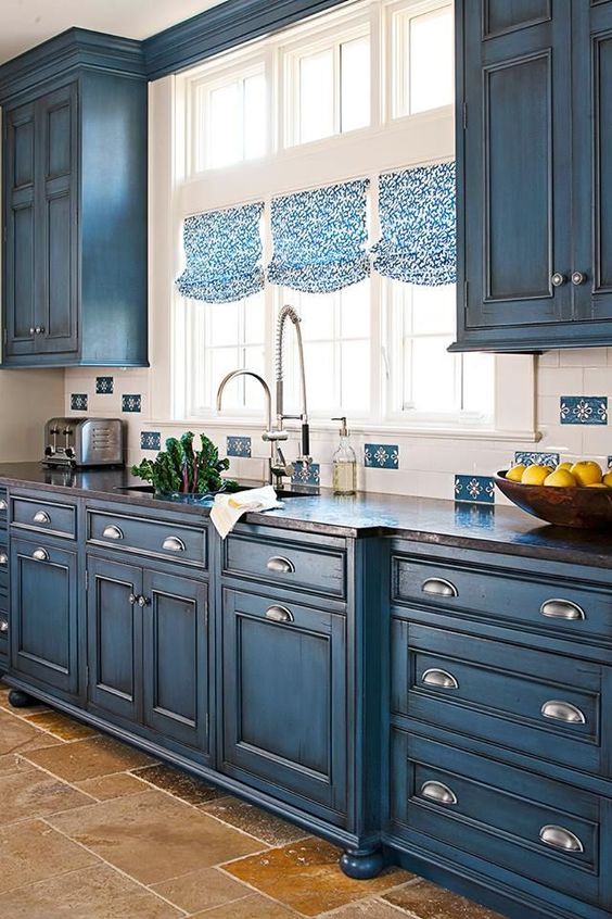 30 Blue Kitchen Decor Ideas DigsDigs