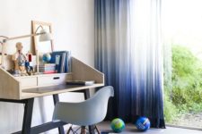 25 shibori curtains and a rug for a bold kid’s room