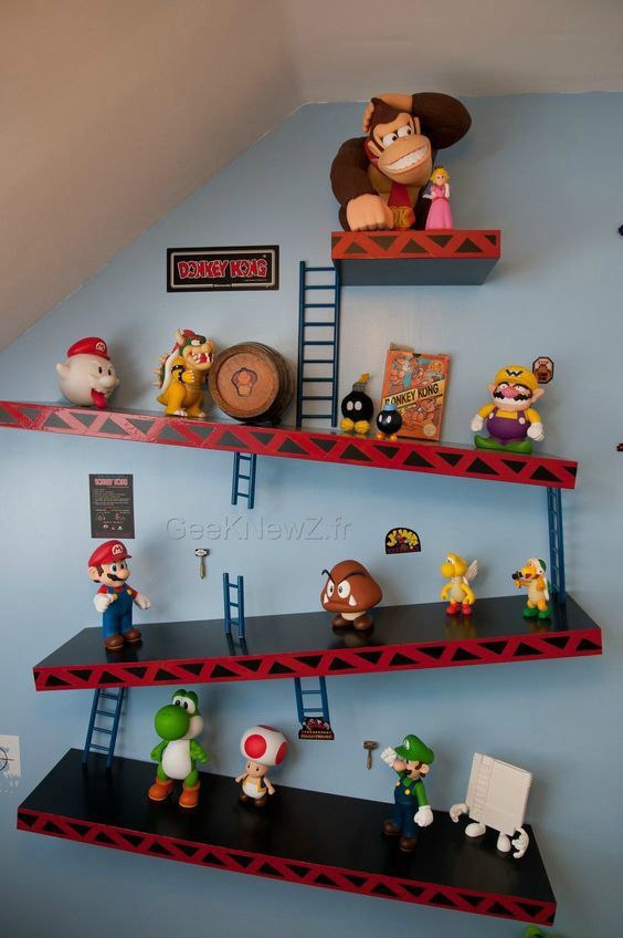 such a fun display is ideal for video game fans and esepcially for old geeks