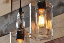 26 whiskey bottle lights will be a cool touch for any man cave