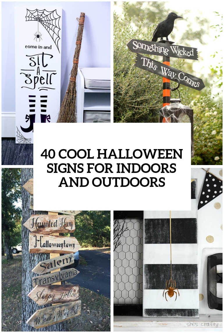 cool halloween signs for indoors and outdoors cover