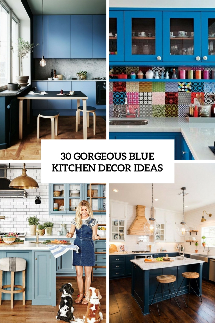 gorgeous blue kitchen decor ideas cover