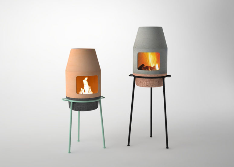 Faro mini fireplace by Rui Pereira and Ryosuke Fukusada (via https:)