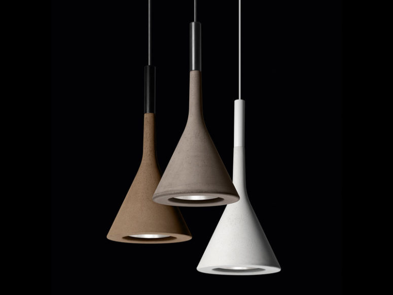 Industrial Aplomb Pendant Lamps Of Concrete