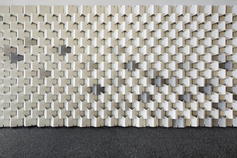 Scale Folded Acoustic Modules Of Wool Felt