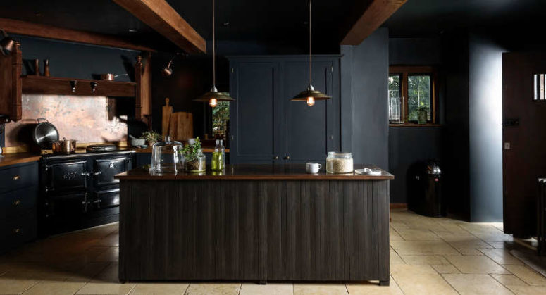 Dark And Atmospheric Vintage Moody Kitchen By deVOL