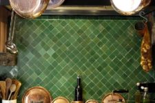 02 Moroccan Zelige mosaic tiles placed on the diagonal create an eye-catchy backsplash