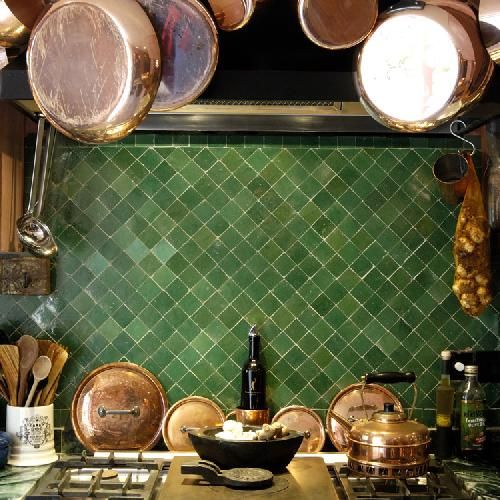30 Green Kitchen Decor Ideas That, Green Tile Backsplash Ideas