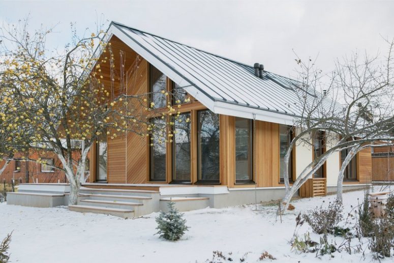 This is a modernist perfection with extensive glazing and lots of wood