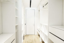 10 The closet is spacious and well organized, it’s done in pure white