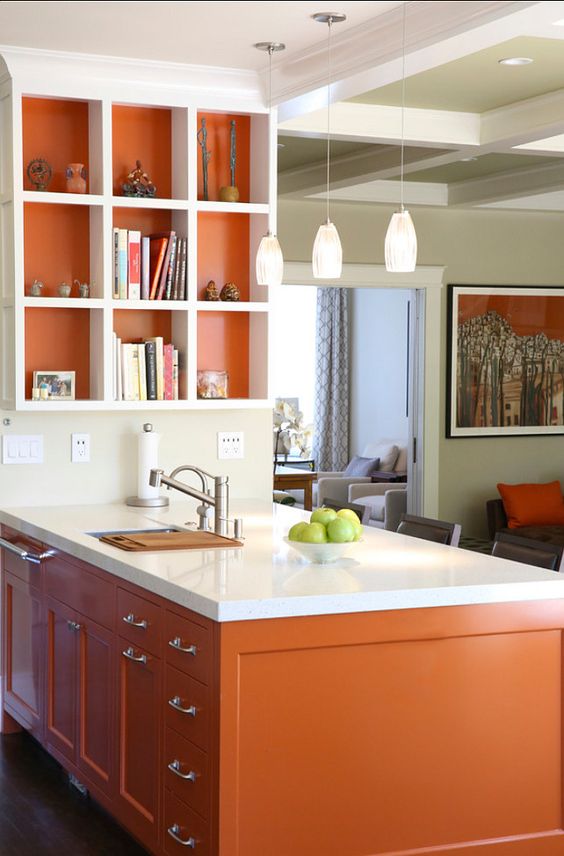 27 Cheerful Orange Kitchen  Decor  Ideas  DigsDigs