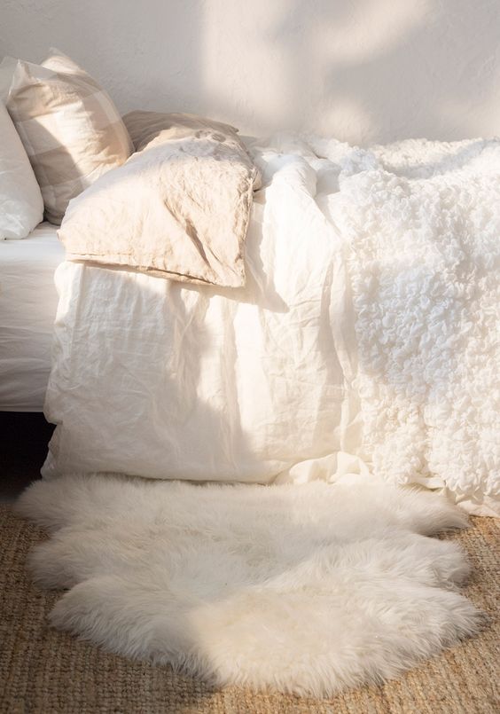 a cozy faux fur rug will make your space more comfortable and cozy