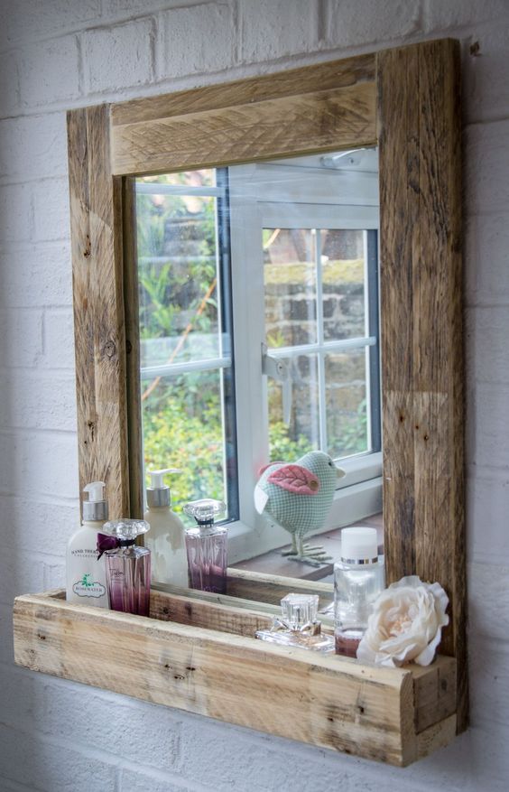 a reclaimed wood furniture with an additional storage shelf can add a cozy feel to the space