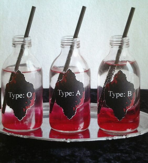 vampire party drinks are great and are super easy to DIY