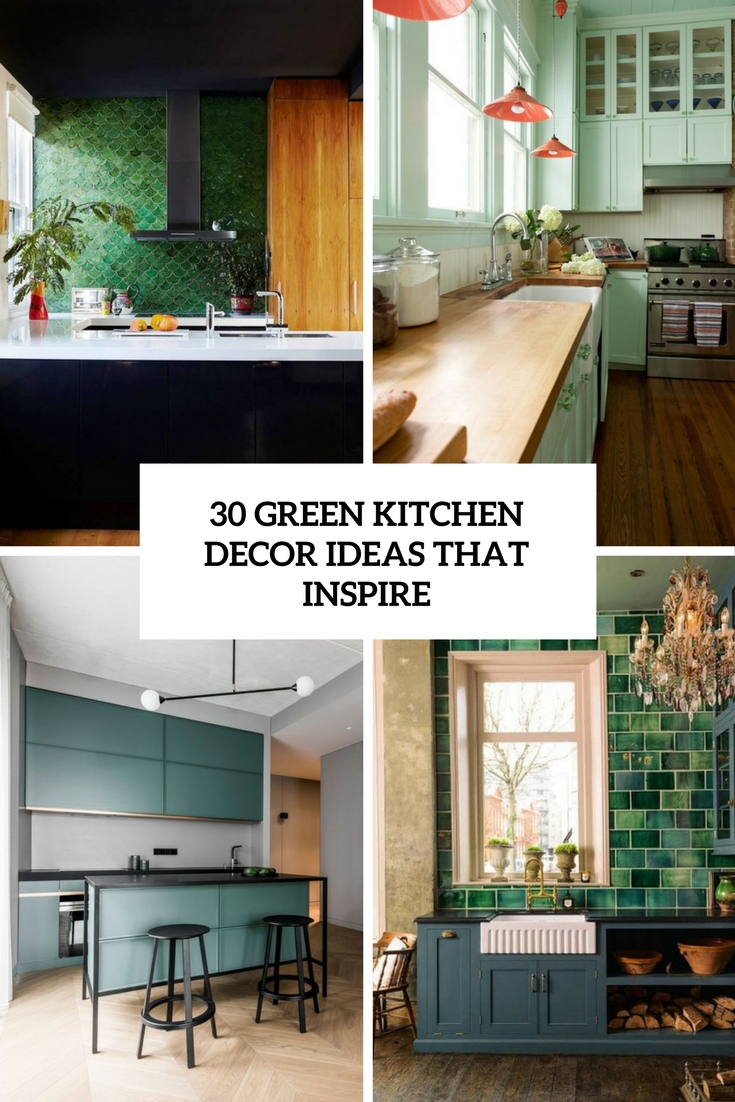 green kitchen decor ideas cover