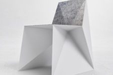 Q5 chair of aluminum and felt
