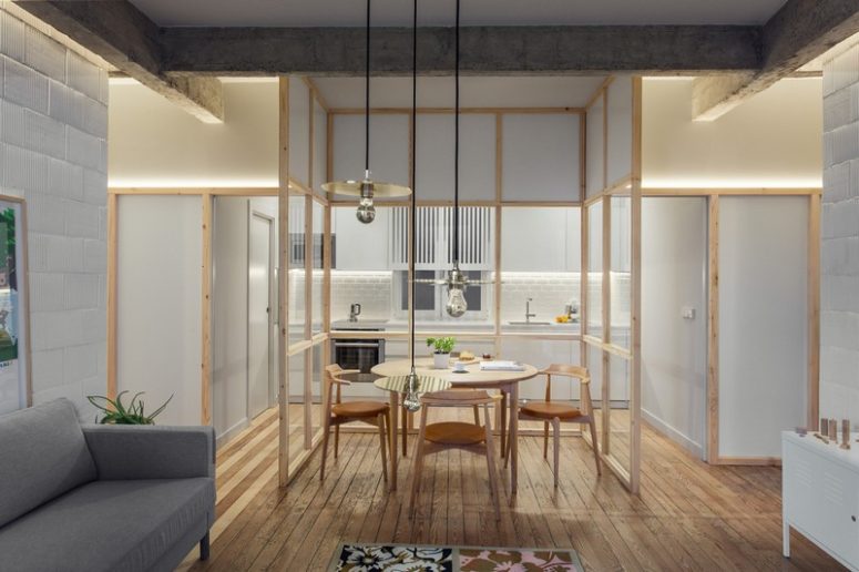This modern apartment was renovated to bring more light in and to make it more modern and welcoming