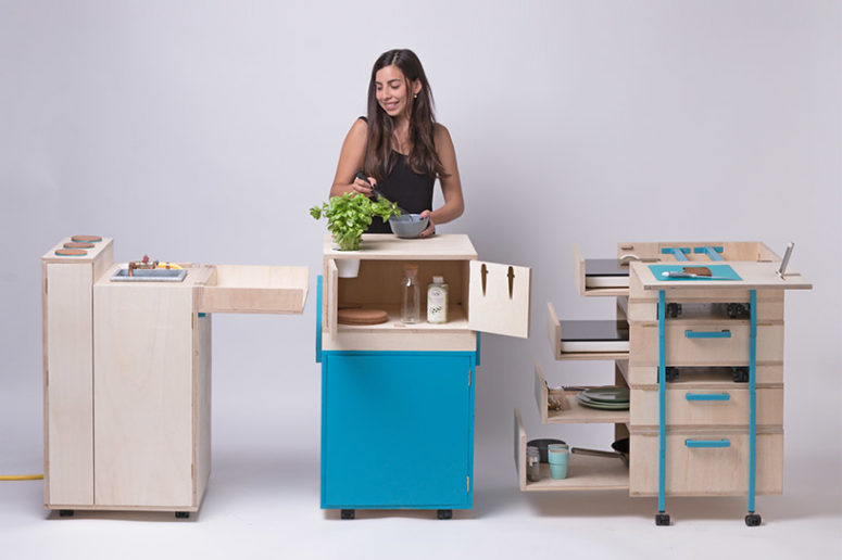 The modules contain all necessary elements for the preparation of meals and they are comfy in using