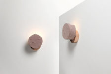 03 The wall version consists of two round volumes, a copper base attaches to the wall