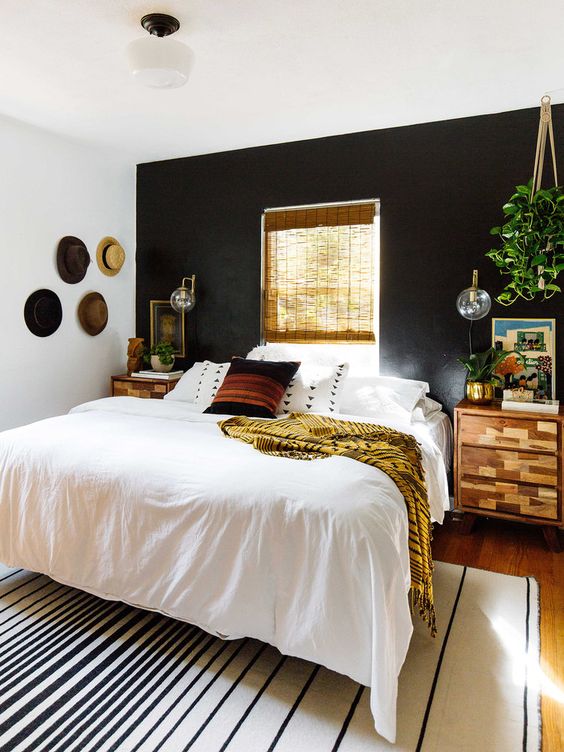 27 stylish bedrooms with black walls - digsdigs