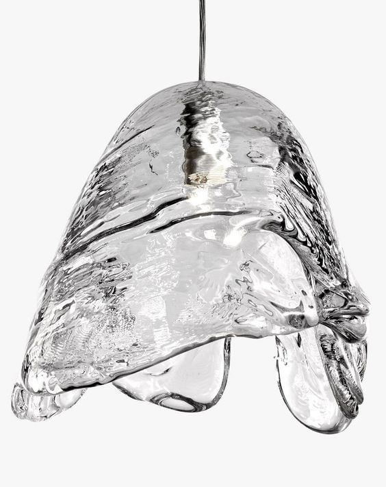 this pendant lamp is called Frozen and it's sure to remind you of icebergs melting  in Iceland