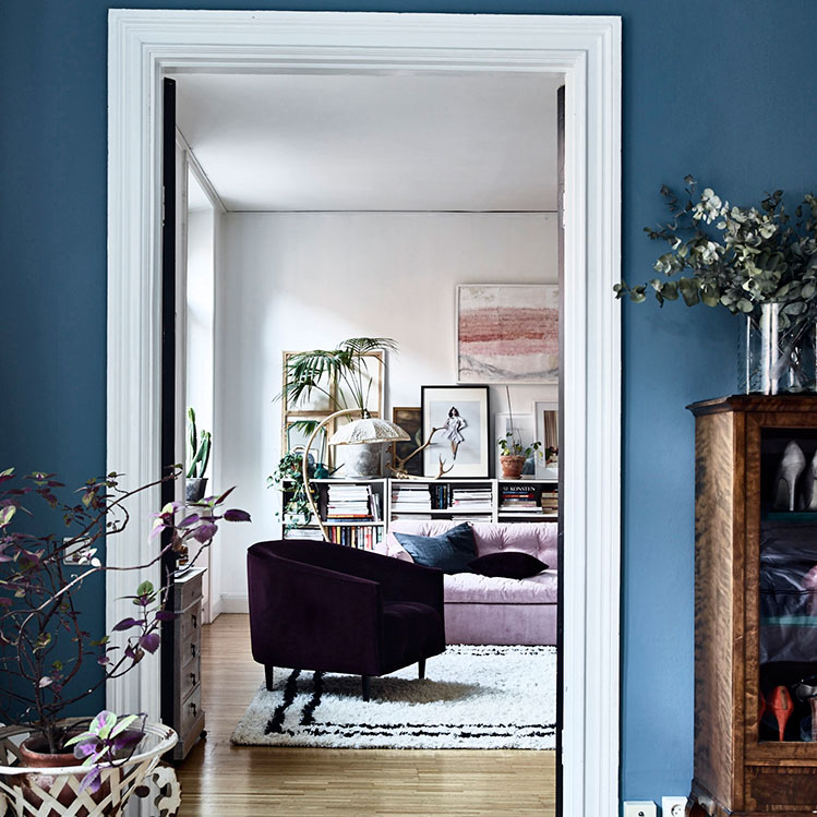 There's a lot of potted greenery including eye-catchy pieces with purple leaves like here