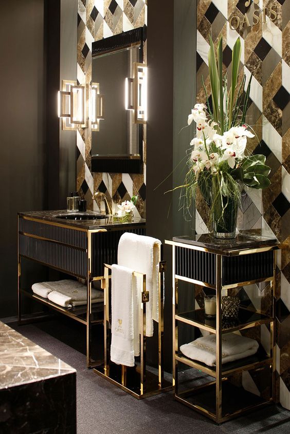 3 Tips And 23 Examples To Create An Art Deco Bathroom - DigsDigs