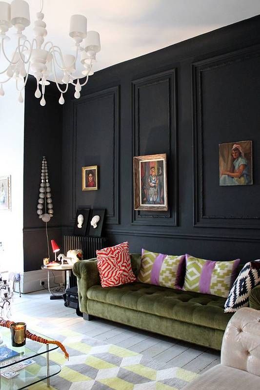 26 Gorgeous Living Rooms With Black Walls Digsdigs