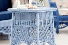 06 such a blue wicker side table or stool can also fit a beach cottage