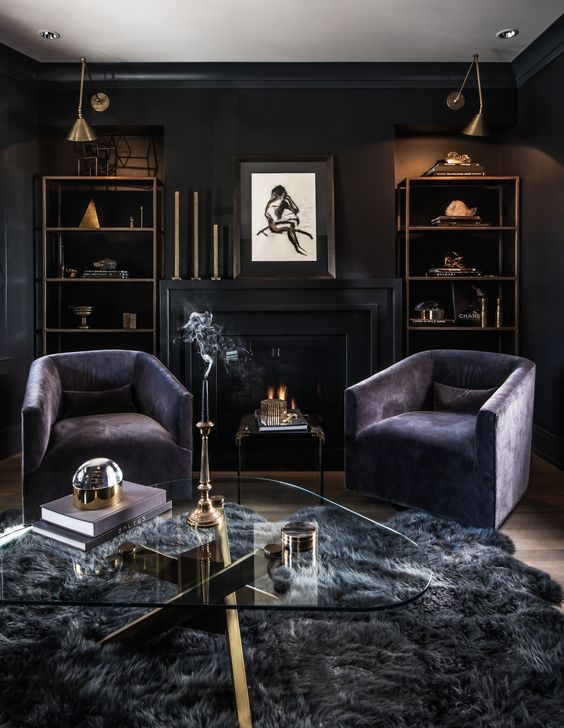 26 Gorgeous iLivingi iRoomsi With iBlacki Walls DigsDigs 26 Gorgeous iLivingi iRoomsi With iBlacki Walls DigsDigs