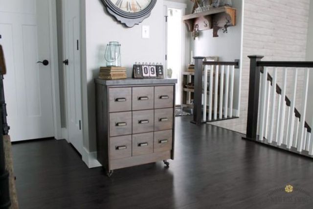 IKEA Rast hack into a chic apothecary cabinet on casters - go for a cool and easy DIY