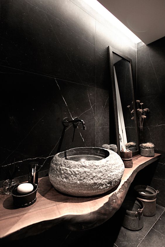 25 Chic And Stylish Bathrooms With Black Walls DigsDigs