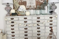 16 a neutral apothecary cabinet as a living room console table with lots of storage