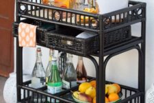 small outdoor bar cart