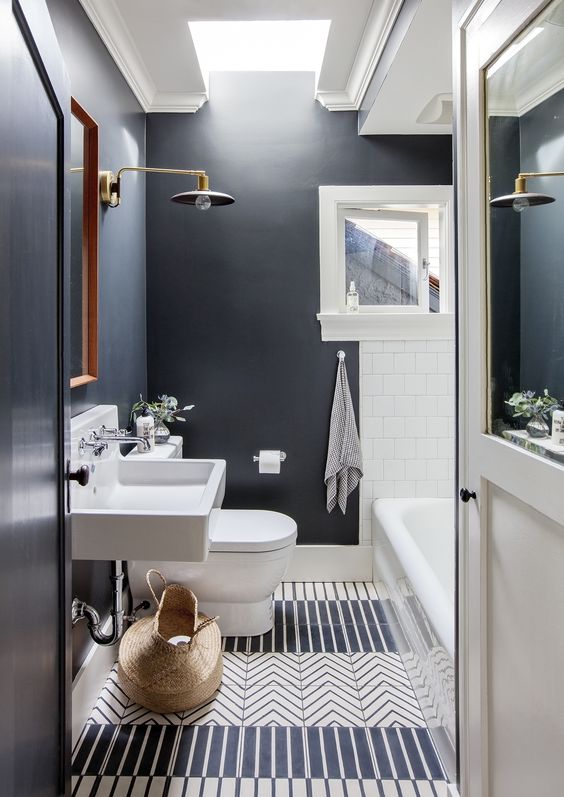 69 Almost Pure Black Bathroom Design Ideas - DigsDigs