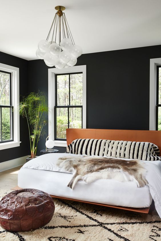 27 stylish bedrooms with black walls - digsdigs