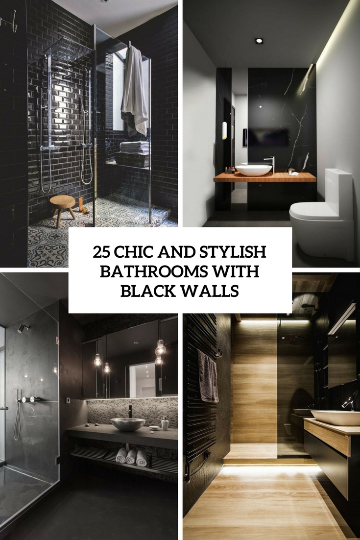 69 Almost Pure Black Bathroom Design Ideas - DigsDigs