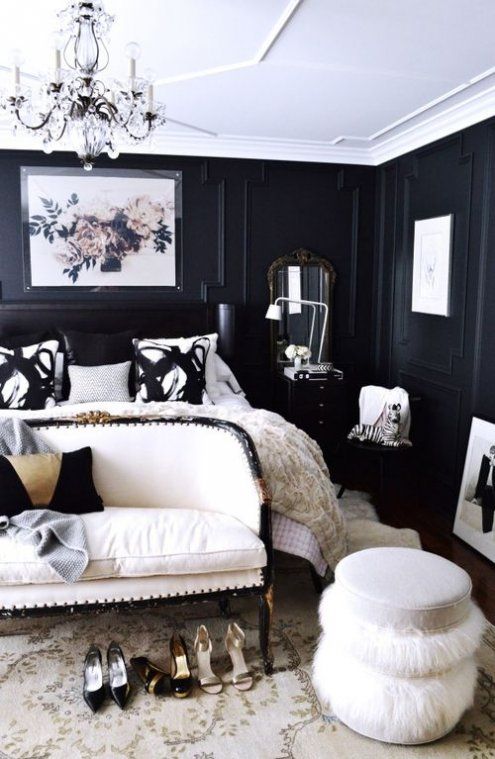 27 stylish bedrooms with black walls - digsdigs