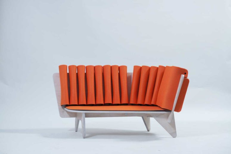 Frizi chaise lounge is a piece created for kids, it's colorful, functional and very inviting and is made of budget friendly materials