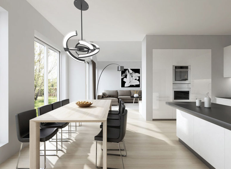 Saturn pendant lamp is a unique futuristic piece for any modern space, it represents a clock and looks very sculptural Saturn pendant lamp is a unique futuristic piece for any modern space, it represents a clock and looks very sculptural