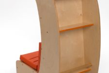 chair combined with a bookshelf