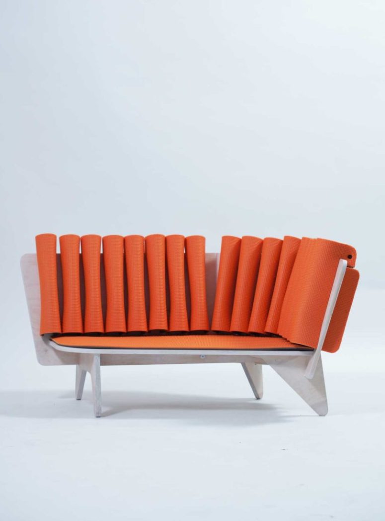The piece is done in bold orange for a cool and fun look, which children like so much