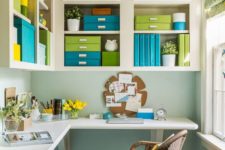 04 a colorful blacony crafting nook is a cool idea for those who lack space at home