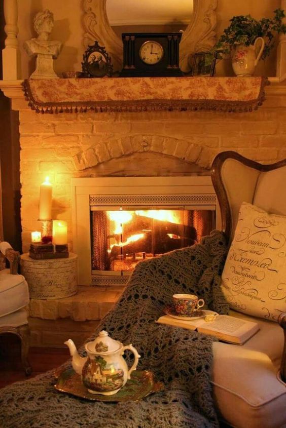 a built-in electric fireplace is also a great idea, and it guarantees a cozy evening