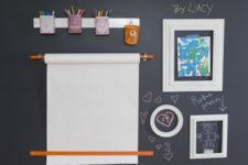 10 a chalkboard wall is ideal for developing creativity, make an art station right here